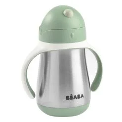 Beaba RVS Drinkbeker Met Rietje (250 Ml) Groen