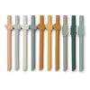 Liewood Badu Silicone Rietjes (10-pack) Safari/Mustard Multi Mix