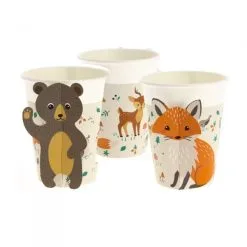 My Eco Friendly Party 'Bosdieren' Bekers (6 Stuks)