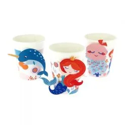 My Eco Friendly Party 'Zeemeermin' Bekers (6 Stuks)