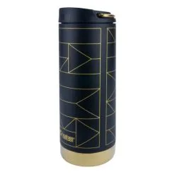 Klean Kanteen Isolatiefles TKWide Met Café Cap (473 Ml) Black Geometric Gold