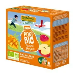 Danival Knijpzakjes Poki Appel-Mangopuree Bio (4 X 90g)