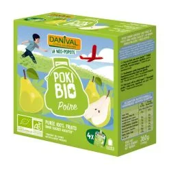 Danival Knijpzakjes Poki Perenpuree Bio (4 X 90g)
