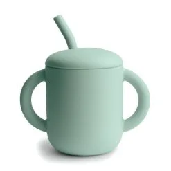 Mushie Training Cup + Rietje Cambridge Blue